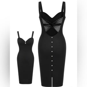 Elegant Black Midi Dress